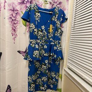 Alexia Admor Blue Floral Dress